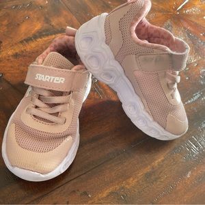 Starter Toddler Girl Sneakers, stretch-laced front with Velcro strap, size 7